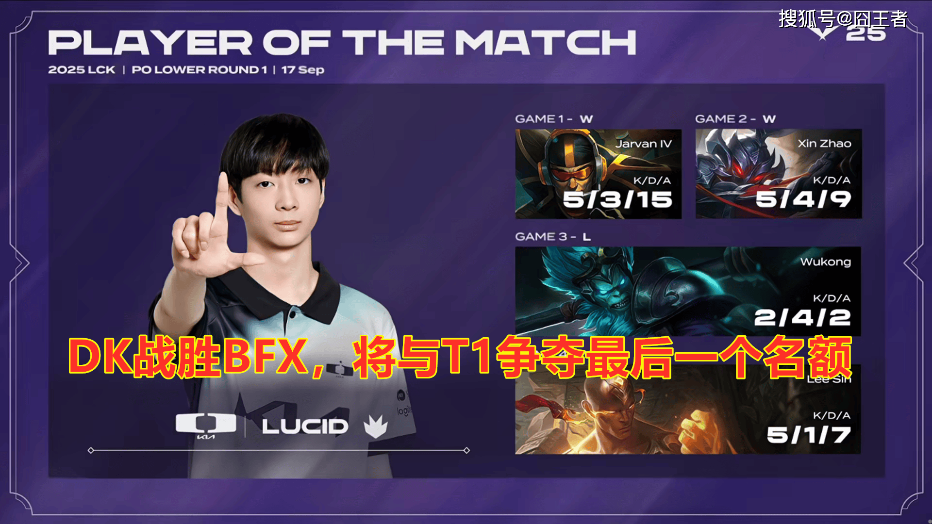 LCK季后赛:DK战胜BFX,将与T1争夺最后一个名额